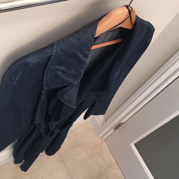 Zara Jackets & Coats Zara Denim Trench Coat Poshmark